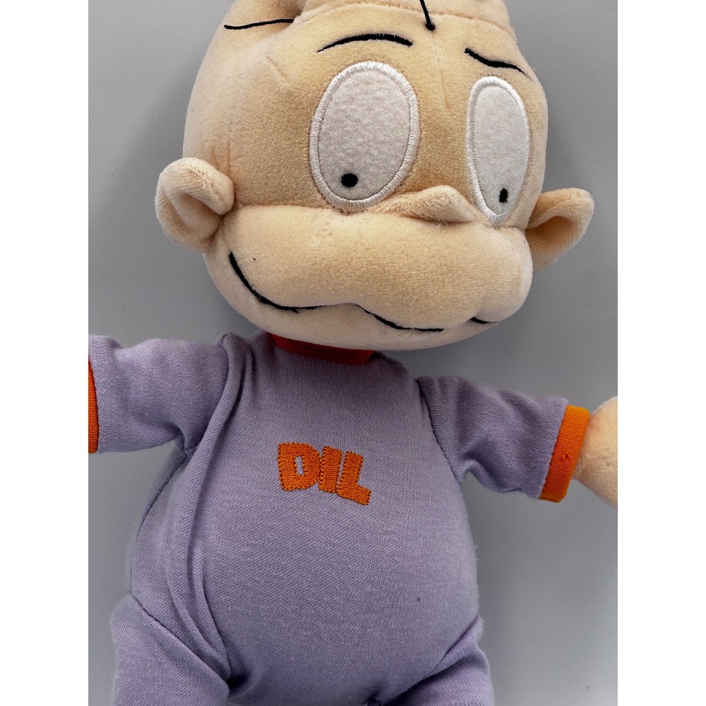 Vintage Rugrats Dil Pickles Plush Doll Nickelodeon 90s Purple Pajamas 11 Inch - Picture 2 of 5